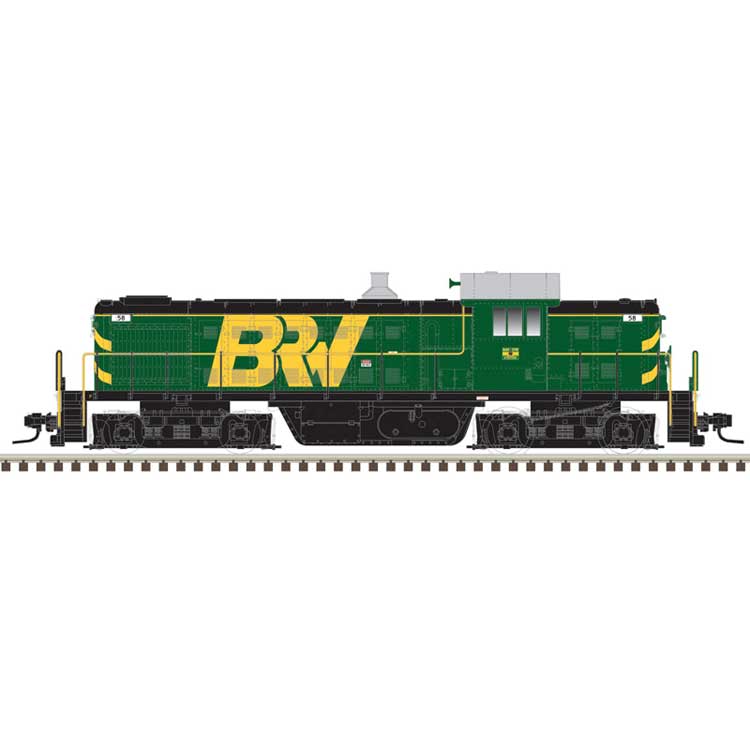 Alco RS1 - Standard DC - Master(R) -- Black River & Western #58 (green, black, yellow)