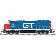 EMD GP40 - Standard DC - Master(R) -- Grand Trunk Western #6404 (blue, red, white)