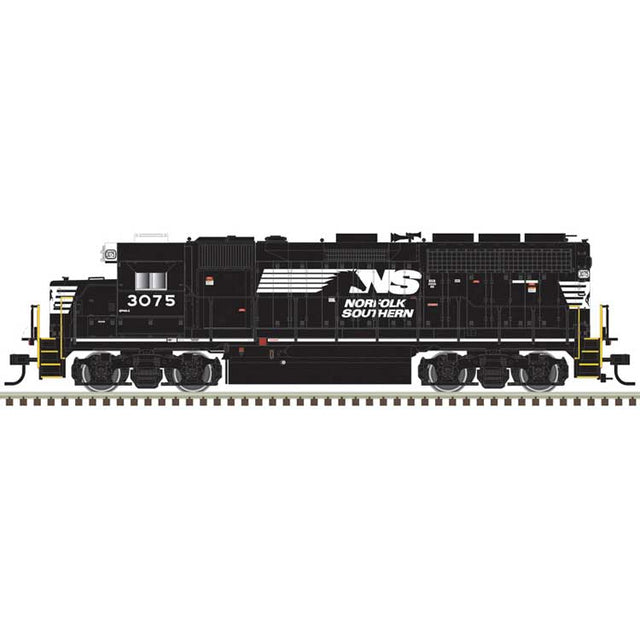 EMD GP40 - Standard DC - Master(R) -- Norfolk Southern #3075 (black, white, Horse Head Logo)