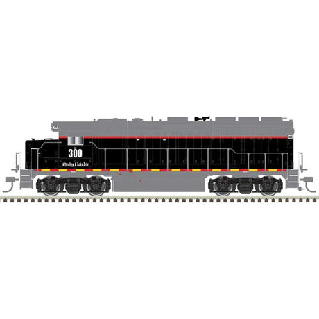 EMD GP40 - Standard DC - Master(R) -- Wheeling and Lake Erie #300 (black, gray, red, yellow)