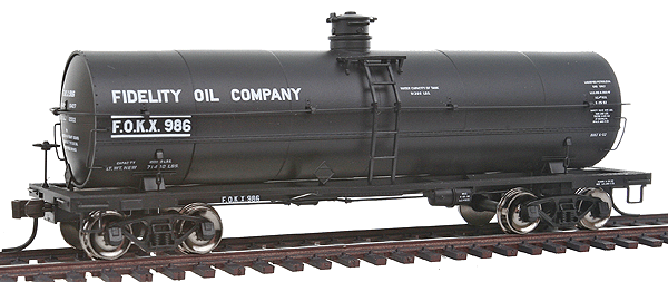 Master Line(R) ACF(R) 11,000-Gallon Tank Car No Platform - Ready to Run -- Fidelity Oil Company #986 (black)