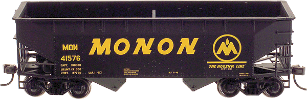 2-Bay Offset Side Hopper w/Flat End 3-Pack -- Monon #'s 4123, 41544, 41576