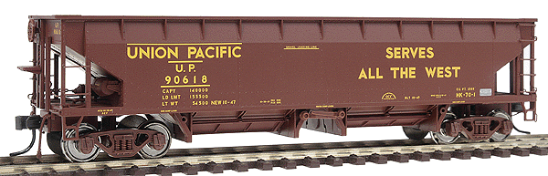 70-Ton Hart Ballast Car -- Union Pacific (brown, yellow)