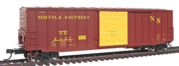 Atlas Master(TM) ACF(R) 50' Precision Design Rib Side Boxcar Assembled -- Norfolk Southern Railway #2137  (brown, yellow)