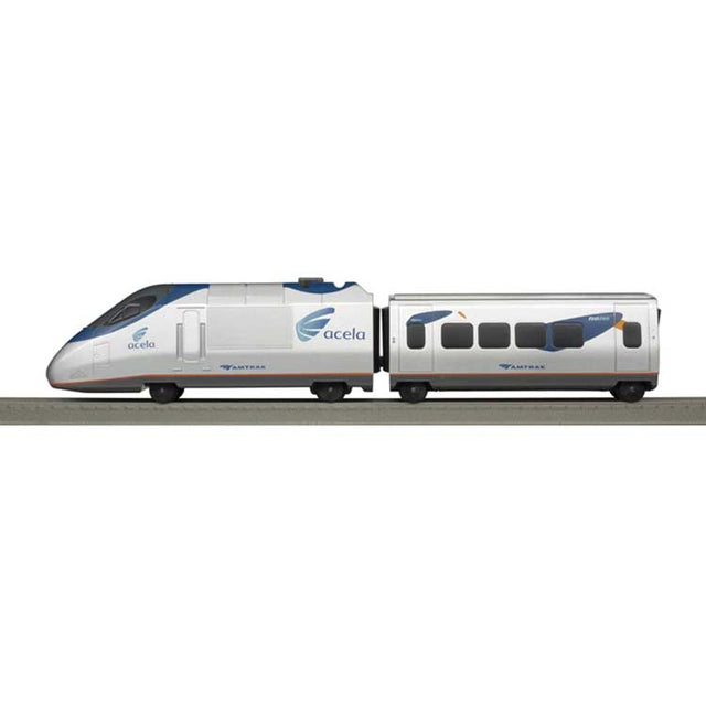 Trainkids - Locomotive & First Class Car Add-On Set for Battery-Powered Train -- Amtrak Acela-1