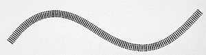 Code 100 Nickel-Silver Super Flex Track with Black Ties -- 3'  91.4cm
