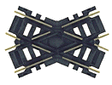 Custom-Line(R) Crossing - Code 100 -- 45-Degree, 3"  7.6cm, Black Ties