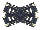 Custom-Line(R) Crossing - Code 100 -- 45-Degree, 3"  7.6cm, Black Ties