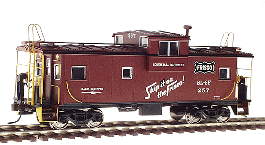 Extended Vision Caboose w/Barber Bettendorf Trucks -- St. Louis-San Francisco "Frisco" #257 (brown, white)