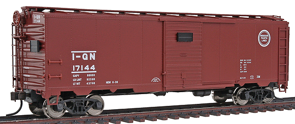 Master Line(R) 1932 ARA 40 Steel Boxcar -- Missouri Pacific (I-GN) #17144 (brown, white; Body Style #1)