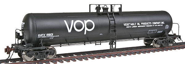 Atlas Master(R) GATX 20,700 Gallon Non-insulated Tank Car w/Type 20 Saddles -- Vegetable Products Company #19601 (black, white)