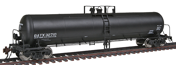 Atlas Master(R) GATX 20,700 Gallon Non-insulated Tank Car w/Type 20 Saddles -- GATX #32710 (1989 EC paint; black, white)