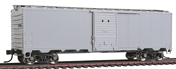 Master(TM) 1932 ARA 40' Steel Boxcar - Ready to Run -- Undecorated Style #3 Short Tab Body, Hutchins Radial Roof, 4/4 Dreadnaught E