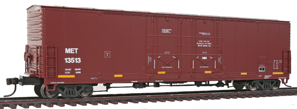 Master(TM) Evans 53' Double Plug-Door Boxcar - Ready to Run -- Modesto & Empire Traction #13513 (brown)