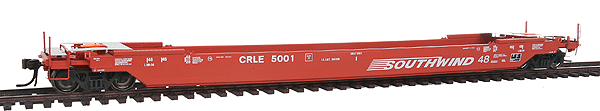 Master Line Gunderson 48' All-Purpose Well Car - Ready to Run -- Southwind (CRLE) #5001 (red)
