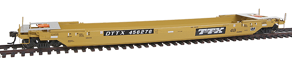 Master Line Gunderson 48' All-Purpose Well Car - Ready to Run -- TTX Company #456276 (yellow)
