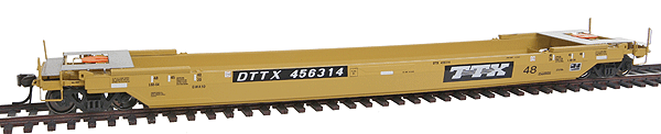 Master Line Gunderson 48' All-Purpose Well Car - Ready to Run -- TTX Company #456314 (yellow)