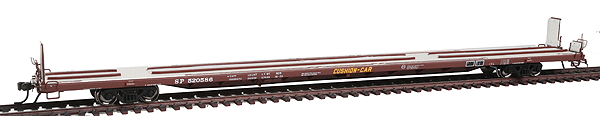 Atlas Master(R) 89' 4" Flatcar w/Mid/End Hitches -- Southern Pacific #520586
