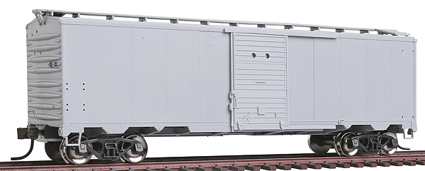Master(TM) 1932 ARA 40' Steel Boxcar - Ready to Run -- Undecorated Style #5 Long Tab Body, 11-Panel Flat Rivet Roof, 4/4 Drednaught