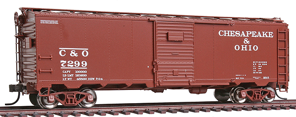 Master(TM) 1932 ARA 40' Steel Boxcar - Ready to Run -- Chespeake & Ohio #7299 (brown)