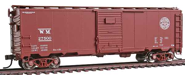 Master(TM) 1932 ARA 40' Steel Boxcar - Ready to Run -- Western Maryland #27500 (brown, Circle Logo)