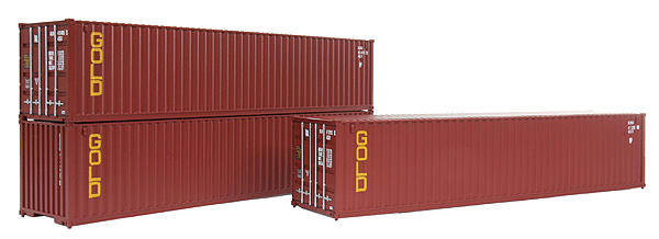 Master(R) 40' Standard-Height Container 3-Pack -- Gold Container #1 (brown)