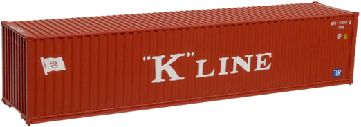 Master(R) 40' Standard-Height Container 3-Pack -- K-Line #2 (Horizontal Front ID, red)
