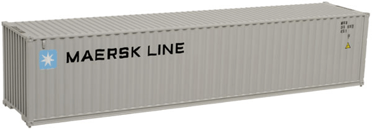 Master(R) 40' Standard-Height Container 3-Pack -- Maersk Line II #2 (MRKU Markings, gray)