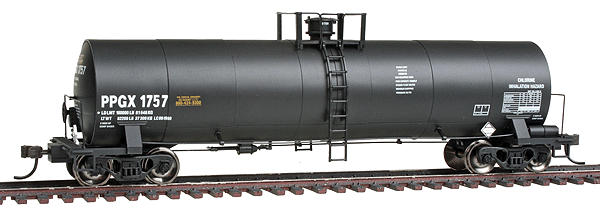 Master(TM) ACF 17,360-Gallon Tank Car - Ready to Run -- PPGX #1757 (black, No Logo)