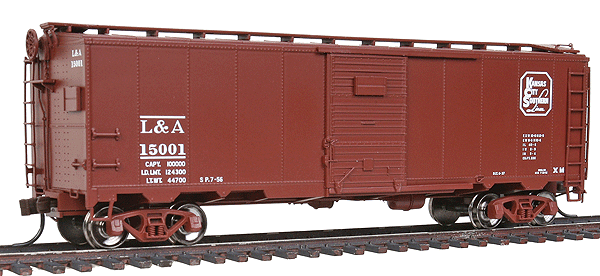 1936 ARA Boxcar - Ready to Run - Master(R) -- Kansas City Southern #15001 (L&A Reporting Marks, Boxcar Red)