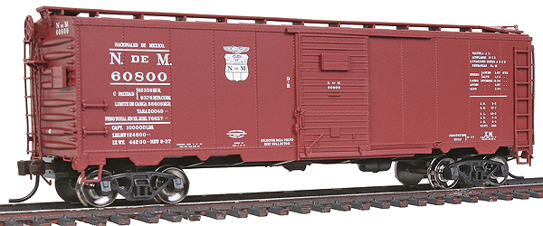 1939 ARA Boxcar - Ready to Run - Master(R) -- Nacionales de Mexico N de M #60800 (Boxcar Red)