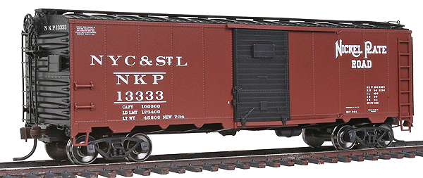 Master(TM) 1932 ARA Boxcar - Ready to Run -- Nickel Plate Road #13333 (Boxcar Red, black)