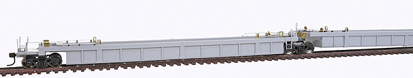 Thrall 53' 3-Unit Articulated Well Car - Ready to Run - Master(R) -- Undecorated