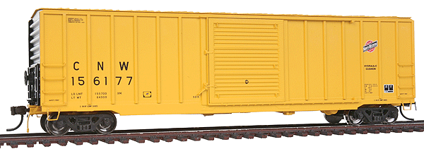 Berwick 50' Boxcar - Ready to Run - Master(R) -- Nacionales de Mexico NdeM 104568 (blue, yellow, Large Logo, Unir Servir Slog