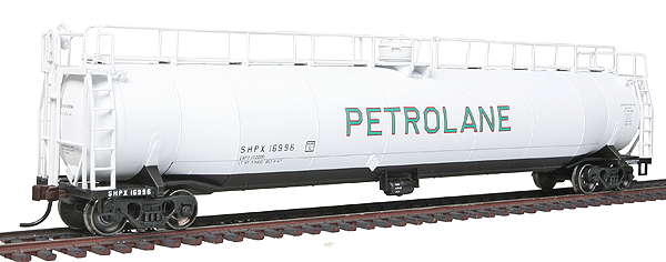 33,000-Gallon Tank Car - Ready to Run - Master(R) -- Petrolane SHPX #16996 (white, black)