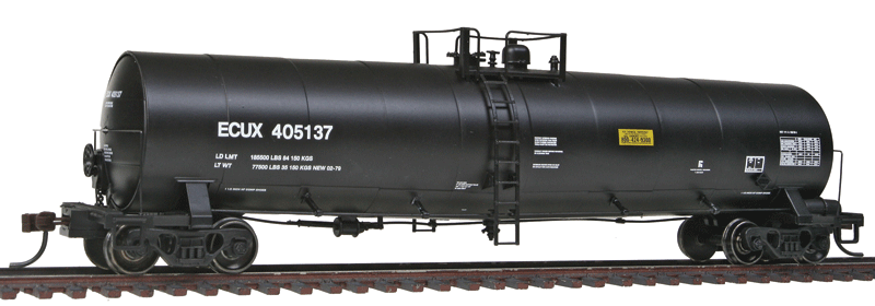 23,500-Gallon Tank Car - Ready to Run - Master(R) -- Exxon ECUX #405137 (black, white, No Logo)