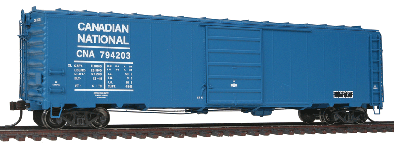 Postwar 50' Single-Door Boxcar - Ready to Run - Master -- Canadian National #794203 (blue, white)