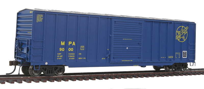 Berwick 50' Boxcar - Ready to Run - Master(R) -- Maryland and Pennsylvania #9000 (blue, yellow)