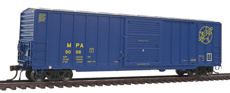 Berwick 50' Boxcar - Ready to Run - Master(R) -- Maryland and Pennsylvania #9008 (blue, yellow)