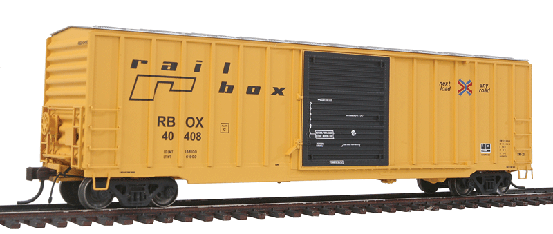 Berwick 50' Boxcar - Ready to Run - Master(R) -- Railbox #40408 (yellow, black)