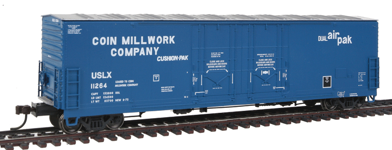 Evans 53' Double Plug-Door Boxcar - Ready to Run - Master -- Coin Millwork #11264 (blue)