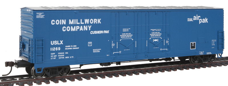 Evans 53' Double Plug-Door Boxcar - Ready to Run - Master -- Coin Millwork #11269 (blue)