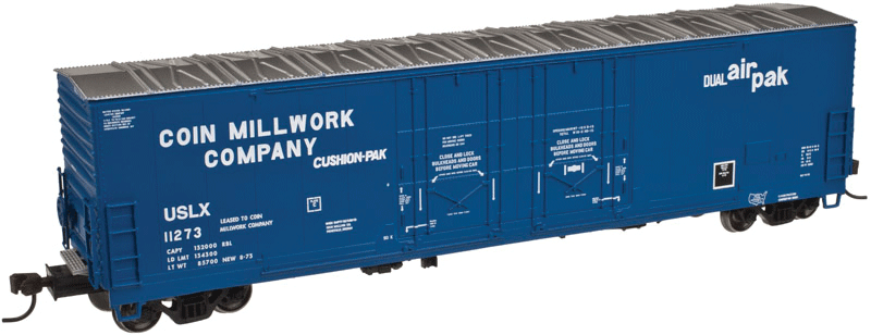 Evans 53' Double Plug-Door Boxcar - Ready to Run - Master -- Coin Millwork #11273 (blue)