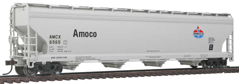 ACF 5701 Centerflow Plastics Hopper - Ready to Run - Master(R) -- Amoco AMCX #5569 (gray, black, red, blue, white)
