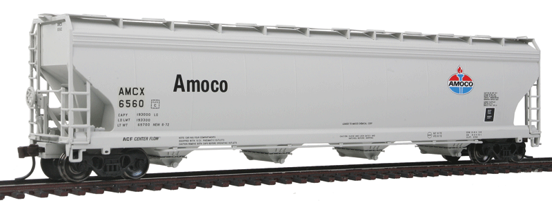 ACF 5701 Centerflow Plastics Hopper - Ready to Run - Master(R) -- Amoco AMCX #5479 (gray, black, red, blue, white)-1
