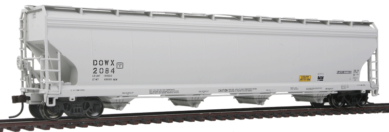 ACF 5701 Centerflow Plastics Hopper - Ready to Run - Master(R) -- Dow Chemical Co. #2084 (1991 BRS Scheme; gray, black)