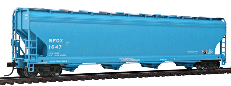 ACF 5701 Centerflow Plastics Hopper - Ready to Run - Master(R) -- BF Goodrich BFGX #1647 (light blue, white)