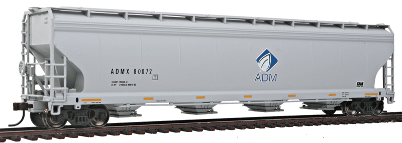 ACF 5701 Centerflow Grain Hopper - Ready to Run - Master(R) -- Archer-Daniels-Midland ADMX #80072 (gray, blue, green, Leaf Logo 4th Panel)