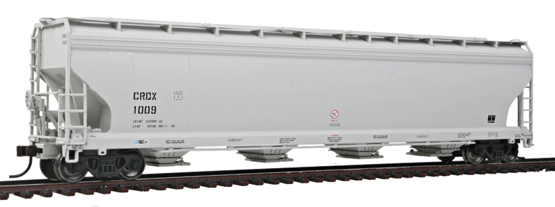 ACF 5701 Centerflow Grain Hopper - Ready to Run - Master(R) -- Chicago Freight Car Leasing CRDX #1009 (gray, black)