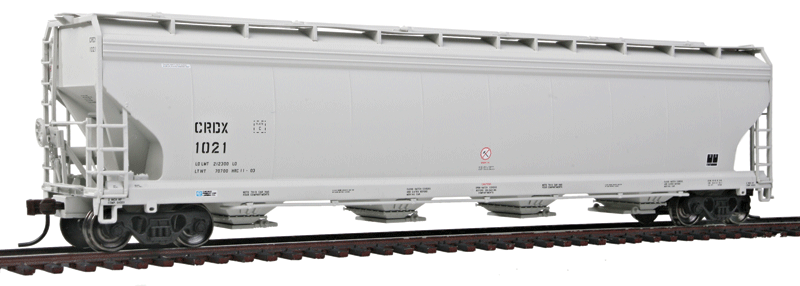 ACF 5701 Centerflow Grain Hopper - Ready to Run - Master(R) -- Chicago Freight Car Leasing CRDX #1021 (gray, black)